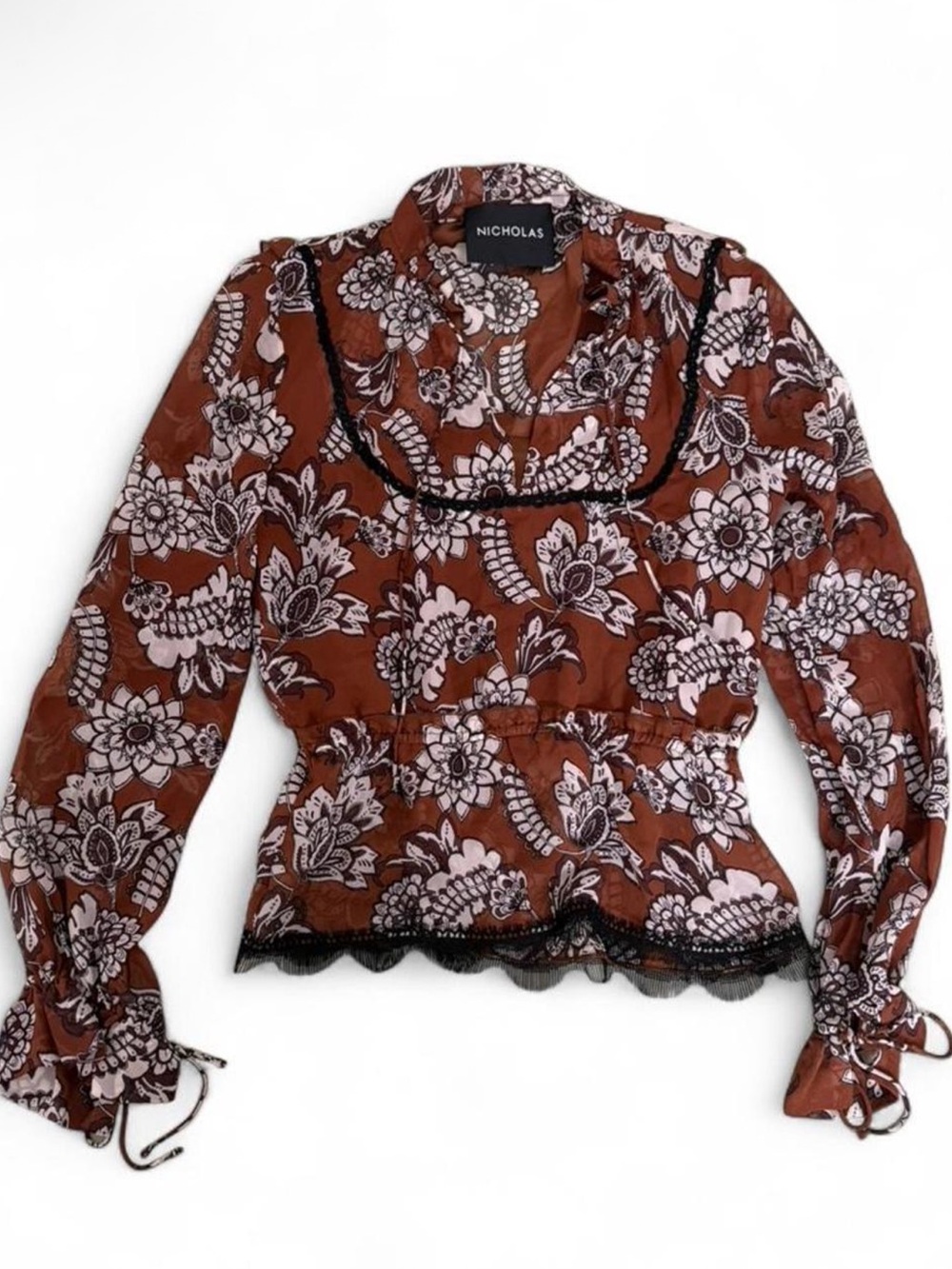NICHOLAS silk floral blouse